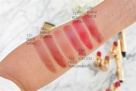 ysl rouge volupte shine mauve cuir swatch|YSL rouge volupte shine 121.